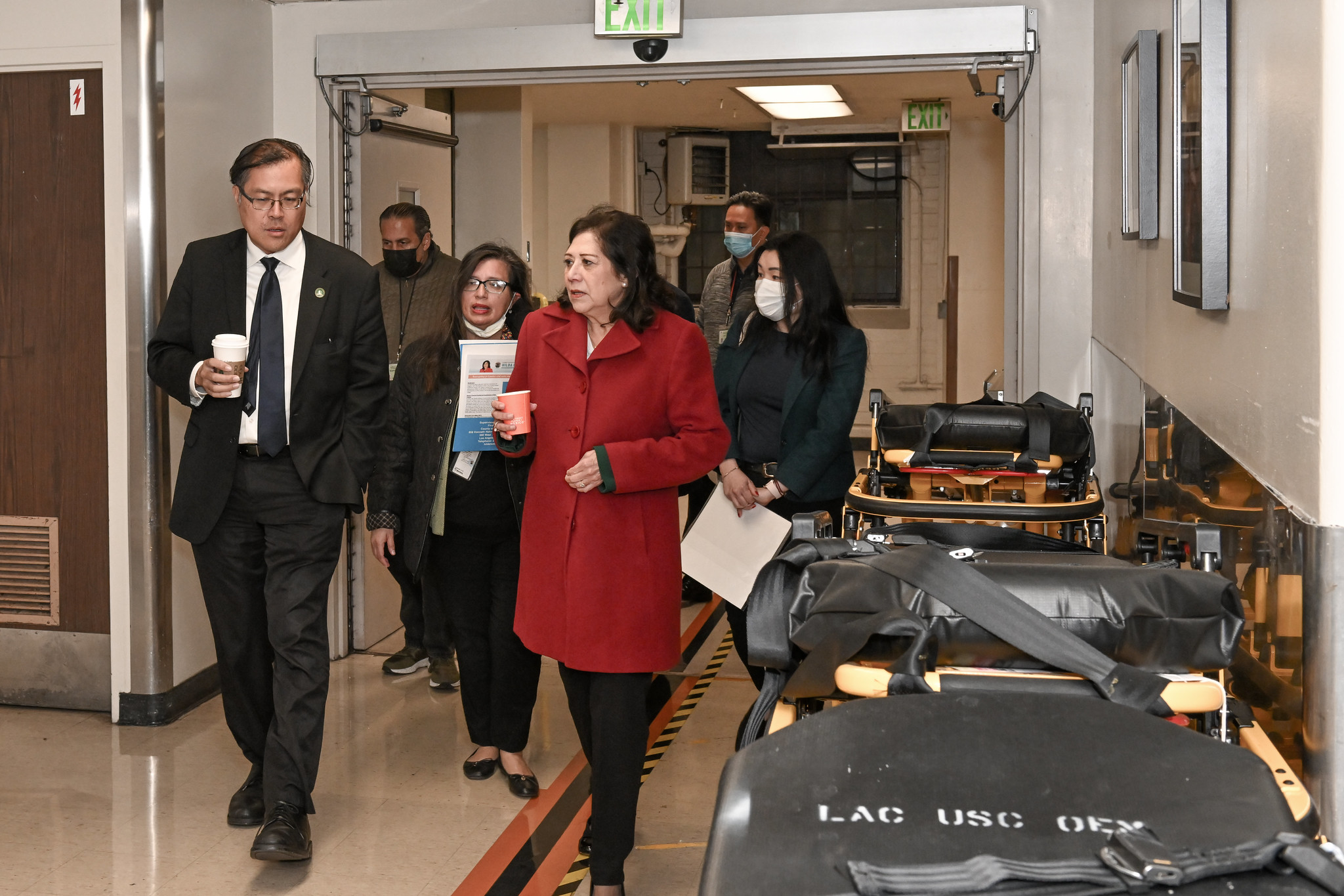 Hilda Solis visiting LAC USC Medical center
