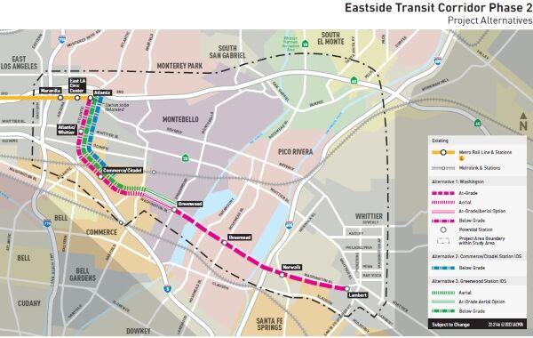 transit corridor map